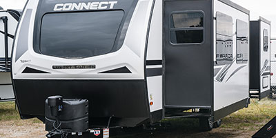2022 KZ RV Connect C272FK Luxury Edition Travel Trailer Exterior Front 3-4 Off Door Side with Slide Out