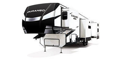 2022 KZ RV Durango D348BHF Fifth Wheel Exterior Front 3-4 Off Door Side with Slide Out