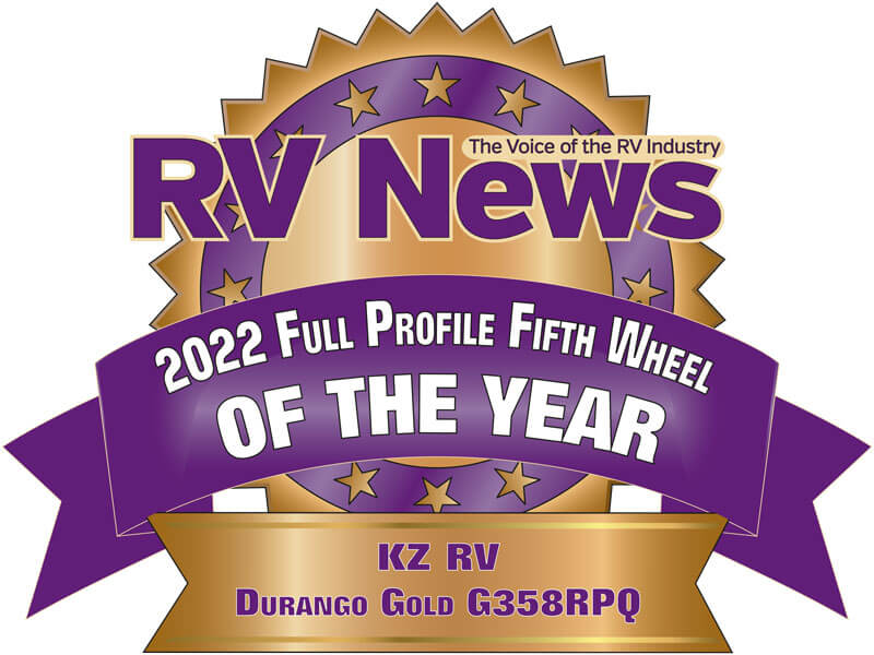 RV News 2022 Full Profile Fifth Wheel of the Year Award KZ RV Durango Gold G358RPQ