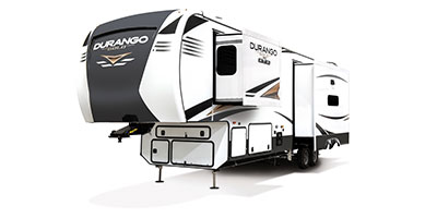 2022 KZ RV Durango Gold G358RPQ Fifth Wheel Exterior Front 3-4 Off Door Side with Slide Out
