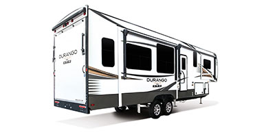 2022 KZ RV Durango Gold G358RPQ Fifth Wheel Exterior Rear 3-4 Door Side