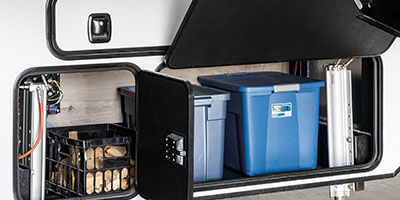 2022 KZ RV Durango Gold G391RKF Fifth Wheel Exterior Front Storage