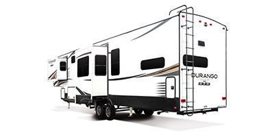 2022 KZ RV Durango Gold G391RKF Fifth Wheel Exterior Rear 3-4 Off Door Side with Slide Out