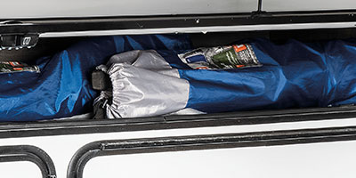 2022 KZ RV Durango Gold G391RKF Fifth Wheel Exterior Top Front Storage