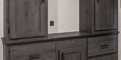 2022 KZ RV Sportsmen SE 312FKSE Travel Trailer Bedroom Dresser