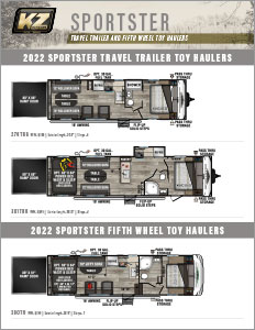 2022 KZ RV Sportster Travel Trailer and Fifth Wheel Toy Haulers Flyer