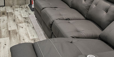2023 KZ RV Venom V-Series V3916TK Fifth Wheel Toy Hauler Sofa First Seat Reclined