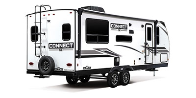 2023 KZ RV Connect SE C221RESE Travel Trailer Exterior Rear 3-4 Door Side