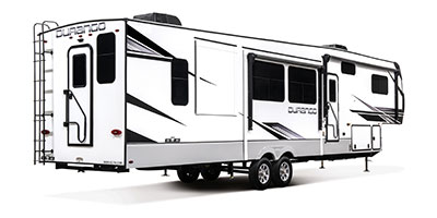2023 KZ RV Durango D349DBF Fifth Wheel Exterior Rear 3-4 Door Side
