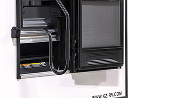 2023 KZ RV Durango D349DBF Fifth Wheel Exterior Rear Exterior Steps Folded