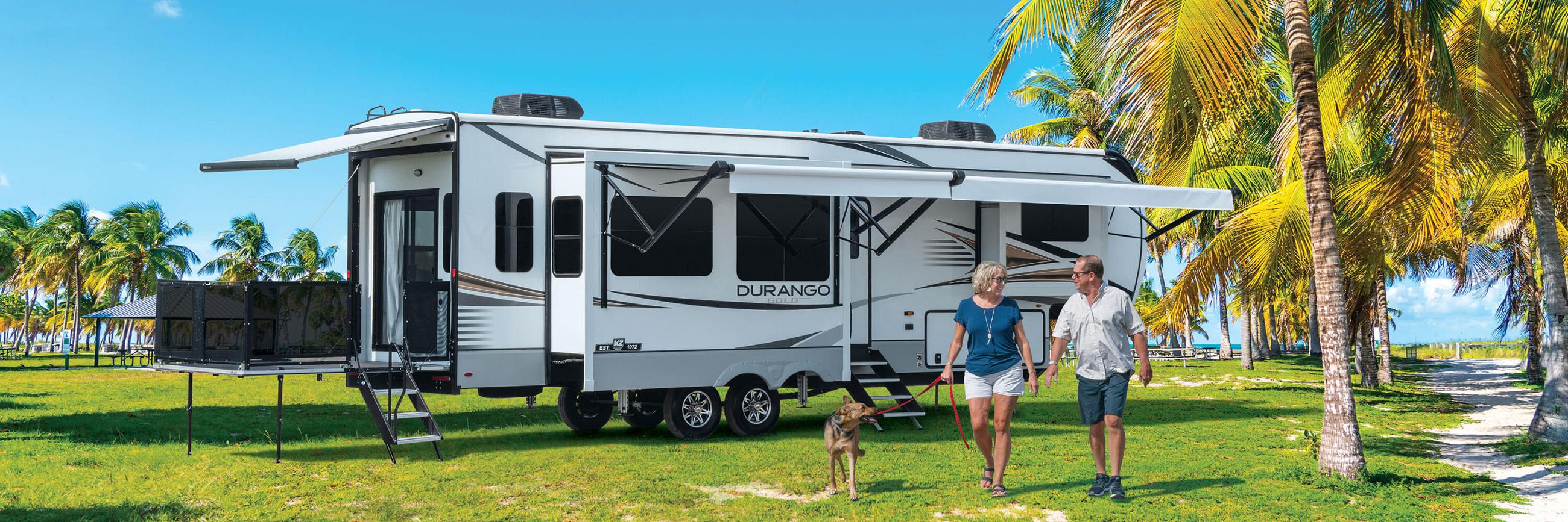 2023 KZ RV Durango Gold G358RPQ Luxury Fifth Wheel at Campground