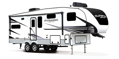 2023 KZ RV Durango Half Ton D250RED Fifth Wheel Exterior Front 3-4 Door Side