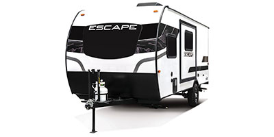 2023 KZ RV Escape E181MK Travel Trailer Exterior Front 3-4 Off Door Side