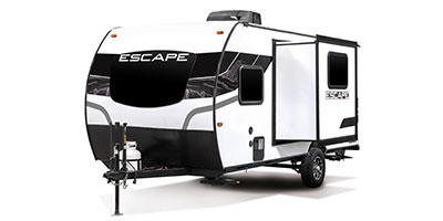 2023 KZ RV Escape E191BHK Travel Trailer Exterior Front 3-4 Off Door Side with Slide Out