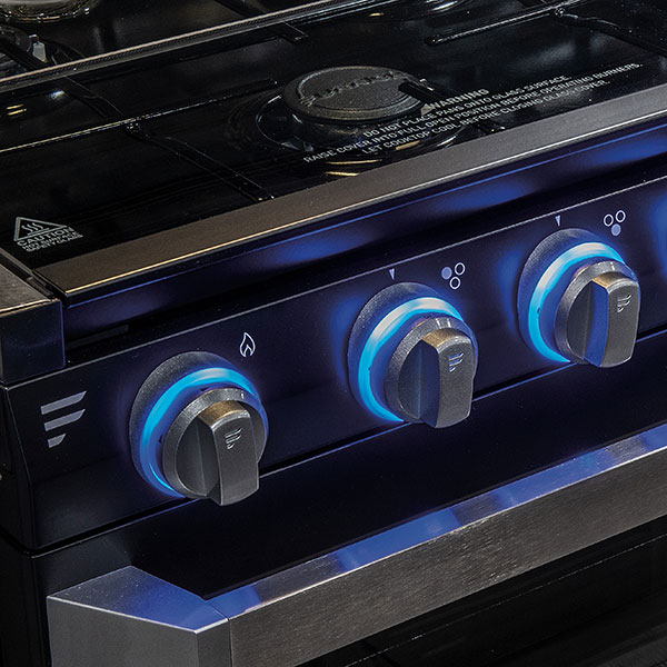 2023 KZ RV Sportsmen 363FL Destination Travel Trailer Stove Controls