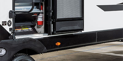 2024 KZ RV Connect C302FBK Travel Trailer Exterior Steps Folded