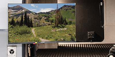 2023 KZ RV Durango D349DBF Fifth Wheel Exterior Pass Through Storage TV