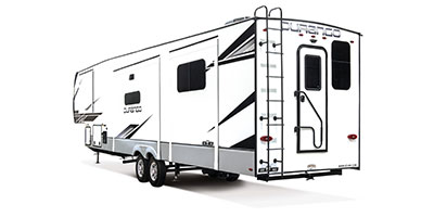 2023 KZ RV Durango D349DBF Fifth Wheel Exterior Rear 3-4 Off Door Side