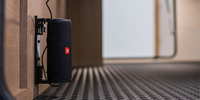 2024 KZ RV Durango D348BHF Fifth Wheel Exterior JBL Bluetooth Speaker