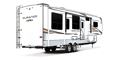 2023 KZ RV Durango Gold G360REQ Fifth Wheel Exterior Rear 3-4 Door Side