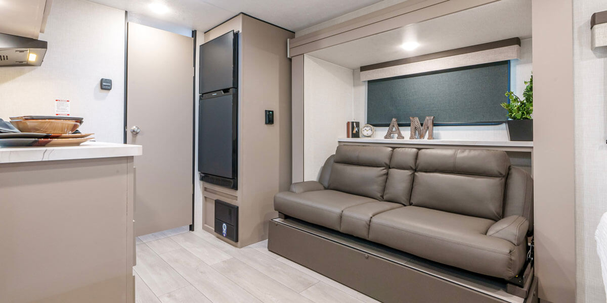 2025 KZ RV Connect Mini CM181RB Travel Trailer Sofa Slide