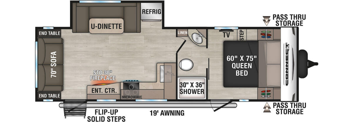 2025 KZ RV Connect SE C251RLSE Travel Trailer Floorplan