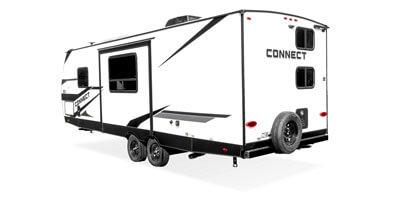 2025 KZ RV Connect SE C241BHKSE Travel Trailer Exterior Rear 3-4 Off Door Side