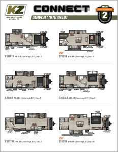 2025 KZ RV Connect Lightweight Travel Trailers Flyer