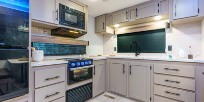 2025 KZ RV Connect C302FBK Travel Trailer Kitchen Corner