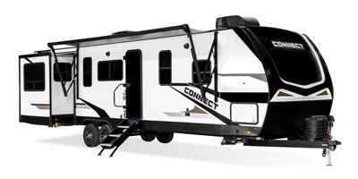 2025 KZ RV Connect C312RE Travel Trailer Exterior Opened Up