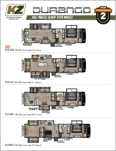 2025 KZ RV Durango Full Profile Luxury Fifth Wheels Floorplan Flyer
