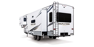 2024 KZ RV Durango Gold G310RLQ Fifth Wheel Exterior Rear 3-4 Off Door Side with Slides Out