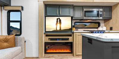 2025 KZ RV Ridgeway 31RL Fifth Wheel Kitchen and Entertainment Center