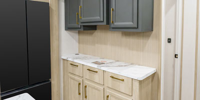 2025 KZ RV Ridgeway 36MB Fifth Wheel Coffee Bar Cabinet Storage