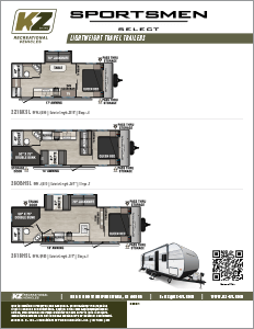 2025 KZ RV Sportsmen Select Value Packed Travel Trailers Flyer