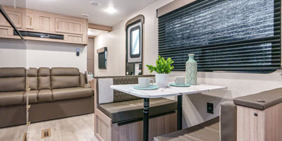 2025 KZ RV Sportsmen Select 260BHSL Travel Trailer Booth Dinette Angle