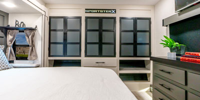 2025 KZ RV Sportster X 3914X Fifth Wheel Toy Hauler Bedroom Dresser