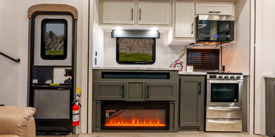 2025 KZ RV Sportster X 3914X Fifth Wheel Toy Hauler Fireplace Slide