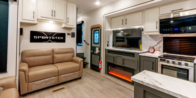 2025 KZ RV Sportster X 3914X Fifth Wheel Toy Hauler Kitchen Slide