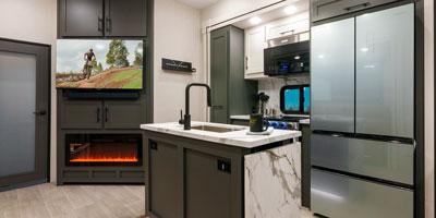 2025 KZ RV Sportster X 3915X Fifth Wheel Toy Hauler Kitchen