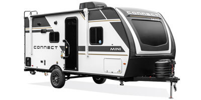 2026 KZ RV Connect Mini CM181RB Travel Trailer Exterior Front 3-4 Door Side