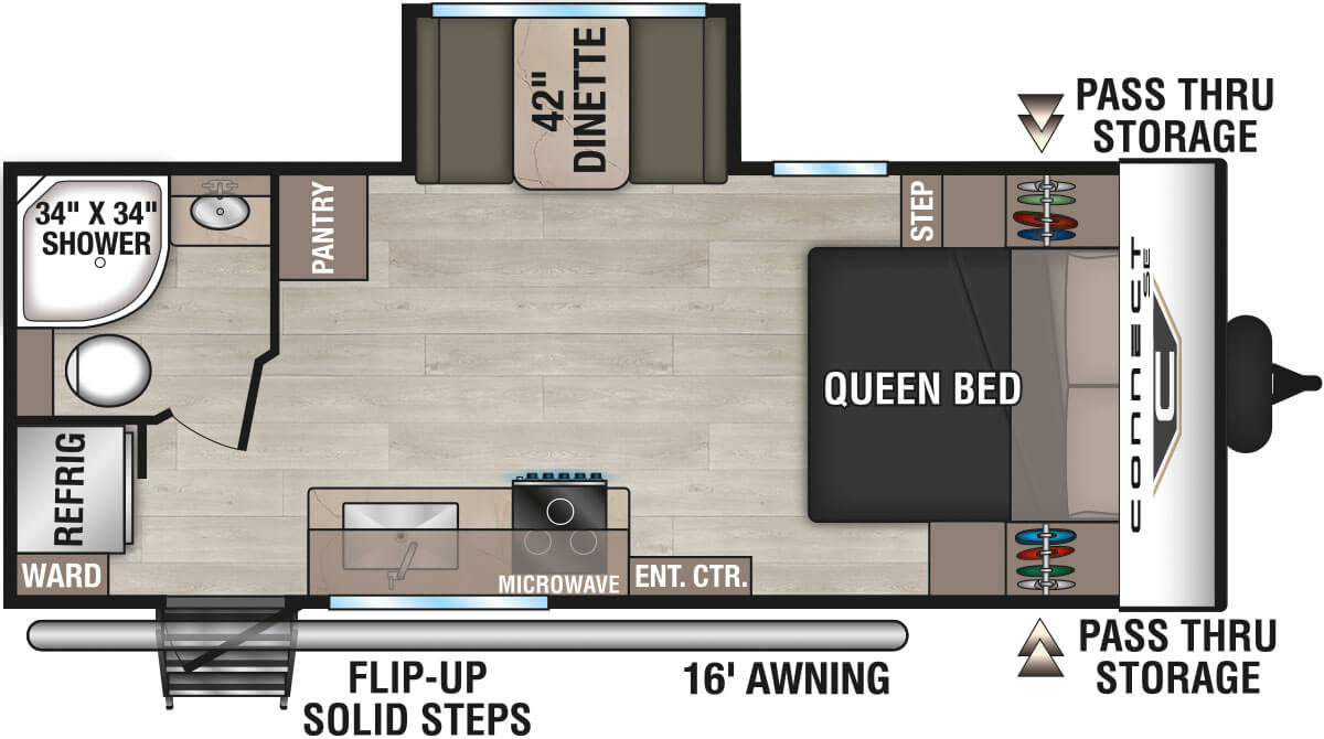 2026 KZ RV Connect SE C201MLSE Travel Trailer Floorplan