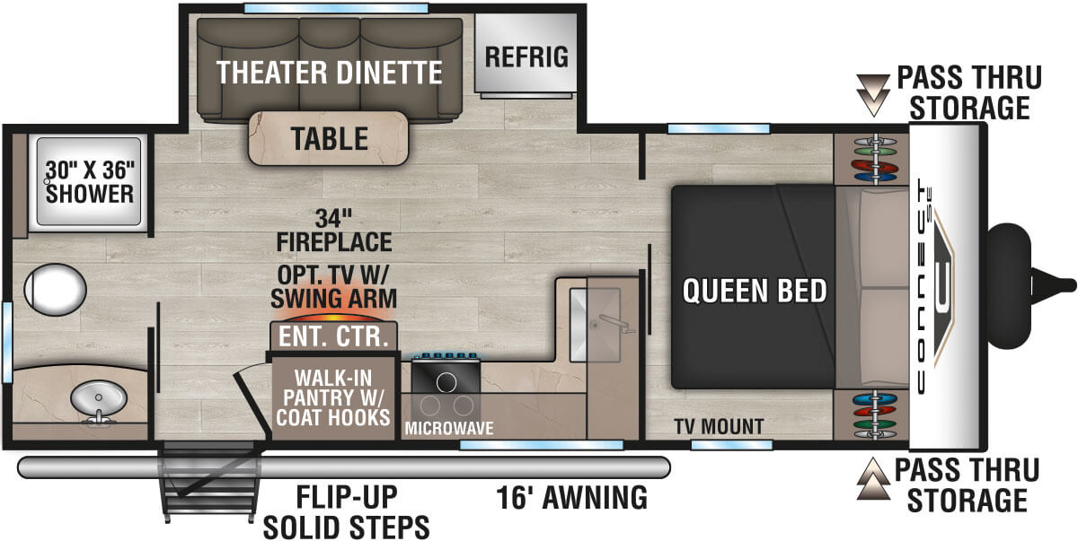 2026 KZ RV Connect SE C221RBSE Travel Trailer Floorplan