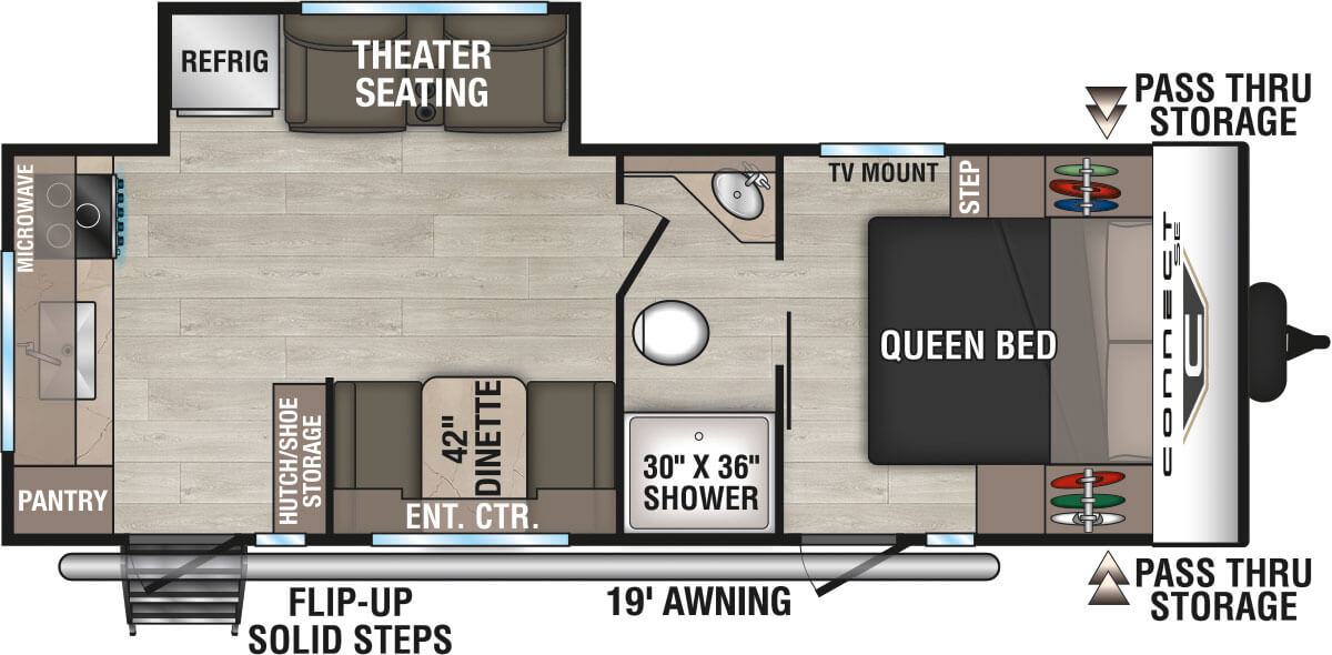 2026 KZ RV Connect SE C221RKSE Travel Trailer Floorplan