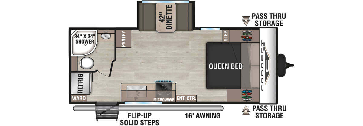 2026 KZ RV Connect SE C201MLSE Travel Trailer Floorplan