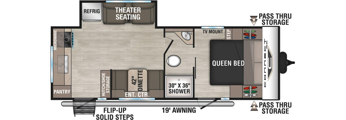 2026 KZ RV Connect SE C221RKSE Travel Trailer Floorplan