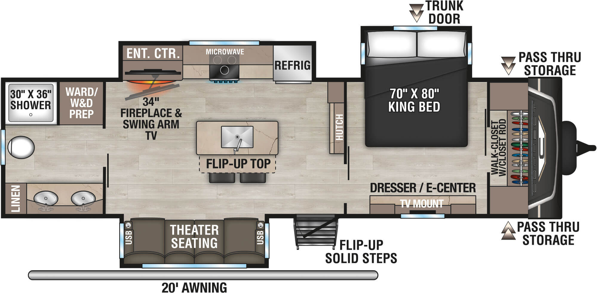2026 KZ RV Connect C293RB Travel Trailer Floorplan