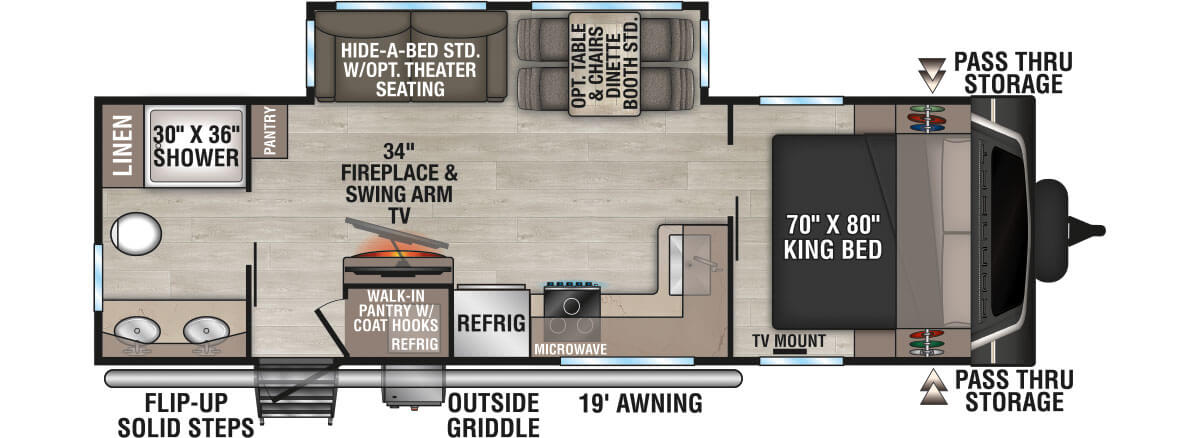 2026 KZ RV Connect C261RB Travel Trailer Floorplan