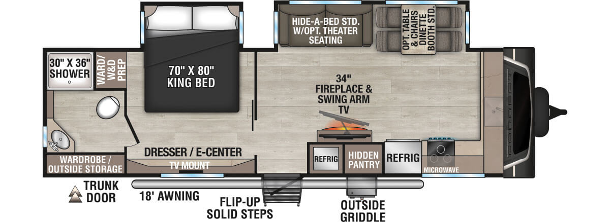 2026 KZ RV Connect C282FKK Travel Trailer Floorplan