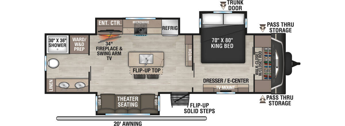 2026 KZ RV Connect C293RB Travel Trailer Floorplan